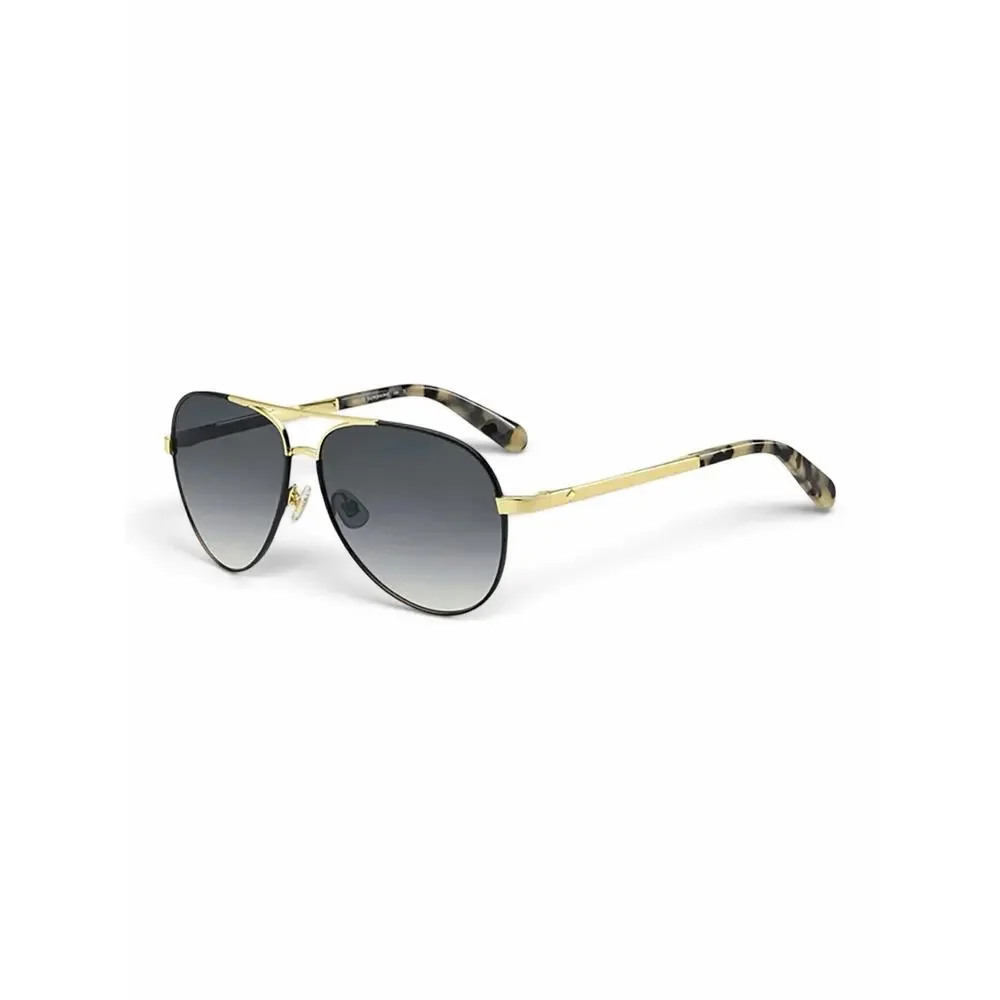 Kate Spade Amarissa Aviator Sunglasses Black Gold Gradient Lens